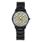 yellow bats Stainless Steel Round Watch