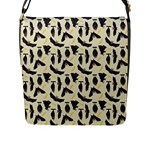 yellow bats Flap Closure Messenger Bag (L)