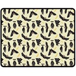 yellow bats Double Sided Fleece Blanket (Medium)