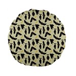 yellow bats Standard 15  Premium Flano Round Cushion 