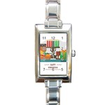 Happy Kwanzaa Gifts Rectangle Italian Charm Watch