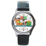 Happy Kwanzaa Gifts Round Metal Watch