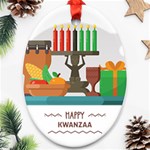 Happy Kwanzaa Gifts Ornament (Oval)