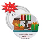 Happy Kwanzaa Gifts 2.25  Button (10 pack)