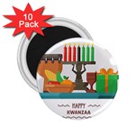 Happy Kwanzaa Gifts 2.25  Magnet (10 pack)