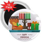 Happy Kwanzaa Gifts 3  Magnet (10 pack)