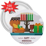 Happy Kwanzaa Gifts 3  Button (100 pack)