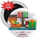 Happy Kwanzaa Gifts 3  Magnet (100 pack)