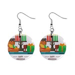 Happy Kwanzaa Gifts 1  Button Earrings