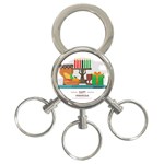 Happy Kwanzaa Gifts 3-Ring Key Chain