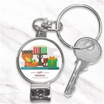 Happy Kwanzaa Gifts Nail Clippers Key Chain