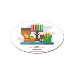 Happy Kwanzaa Gifts Sticker (Oval)