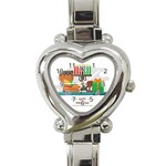 Happy Kwanzaa Gifts Heart Italian Charm Watch