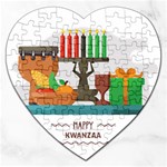 Happy Kwanzaa Gifts Jigsaw Puzzle (Heart)