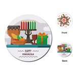 Happy Kwanzaa Gifts Playing Cards (Round)