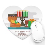 Happy Kwanzaa Gifts Heart Mousepad