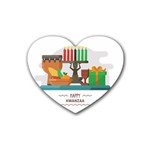 Happy Kwanzaa Gifts Rubber Coaster (Heart)