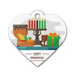 Happy Kwanzaa Gifts Dog Tag Heart (One Side)