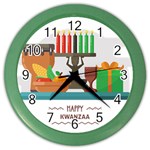 Happy Kwanzaa Gifts Color Wall Clock