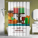 Happy Kwanzaa Gifts Shower Curtain 48  x 72  (Small)