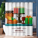 Happy Kwanzaa Gifts Shower Curtain 60  x 72  (Medium)