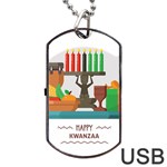 Happy Kwanzaa Gifts Dog Tag USB Flash (One Side)