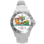 Happy Kwanzaa Gifts Round Plastic Sport Watch (L)