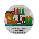 Happy Kwanzaa Gifts Standard 15  Premium Round Cushion 