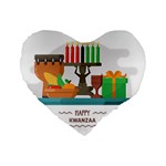 Happy Kwanzaa Gifts Standard 16  Premium Heart Shape Cushion 