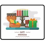 Happy Kwanzaa Gifts Double Sided Fleece Blanket (Medium)