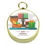 Happy Kwanzaa Gifts Gold Compass