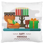 Happy Kwanzaa Gifts Large Flano Cushion Case (One Side)