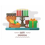 Happy Kwanzaa Gifts Double Sided Flano Blanket (Medium)