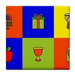 Kwanzaa Colorblock Tile Coaster