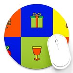 Kwanzaa Colorblock Round Mousepad