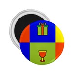 Kwanzaa Colorblock 2.25  Magnet