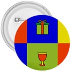 Kwanzaa Colorblock 3  Button