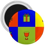 Kwanzaa Colorblock 3  Magnet