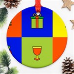 Kwanzaa Colorblock Ornament (Round)