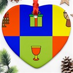 Kwanzaa Colorblock Ornament (Heart)