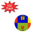 Kwanzaa Colorblock 1  Mini Magnet (100 pack) 