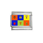 Kwanzaa Colorblock Italian Charm (9mm)