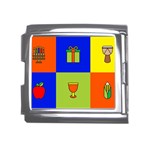 Kwanzaa Colorblock Mega Link Italian Charm (18mm)