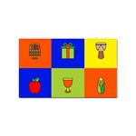 Kwanzaa Colorblock Sticker Rectangular (100 pack)