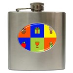 Kwanzaa Colorblock Hip Flask (6 oz)