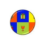 Kwanzaa Colorblock Hat Clip Ball Marker