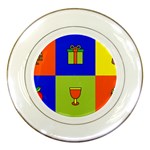 Kwanzaa Colorblock Porcelain Plate