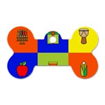 Kwanzaa Colorblock Dog Tag Bone (One Side)