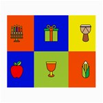 Kwanzaa Colorblock Small Glasses Cloth (2 Sides)