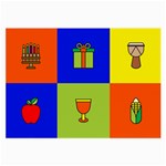 Kwanzaa Colorblock Large Glasses Cloth (2 Sides)